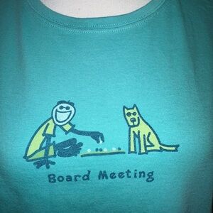 Life Is Good Aqua Short Sleeve Tee with Graphic